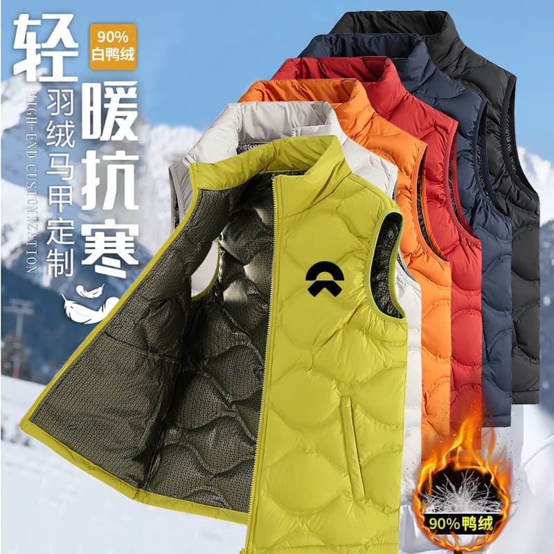 Outdoor lightweight sleeveless down jacket cross-border 90% white duck down vest graphene down vest men's high-end custom