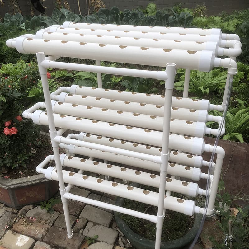 108-Hole Soilless Hydroponic System, Vertical Planting Rack for Balcony Vegetable Gardening, Hydroponics