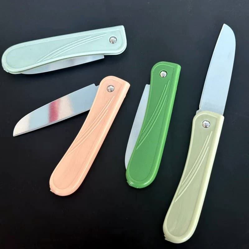 Macaron Color Series Folding Knife, European-style Fruit Knife, Portable Pocket Folding Peeler, 1 Yuan Store Market Stall Source