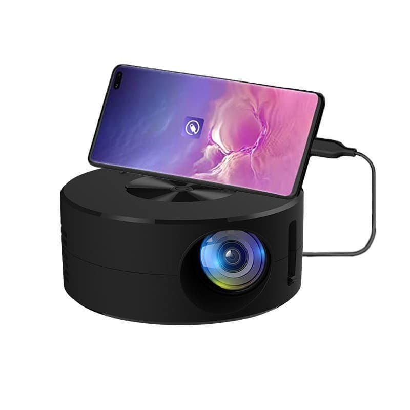 YT200 Factory Portable Mini Projector for Cross-Border Trade, Home Use, Micro Portable Small Wired Screen Mirroring