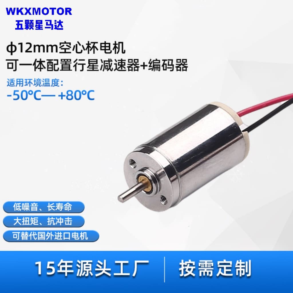 12mm DC Coreless Motor 1220 3V Explosion-Proof Silent Motor WKXMOTOR