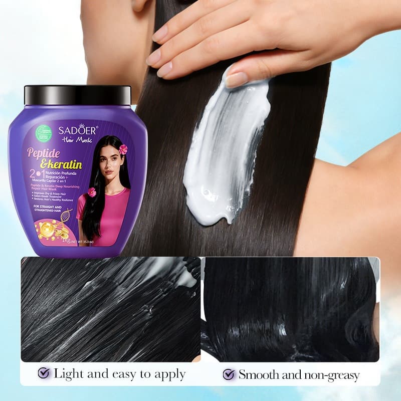 SADOER Peptide Keratin Deep Moisturizing Hair Mask 1kg Large Capacity Hair Treatment for Export Wholesale