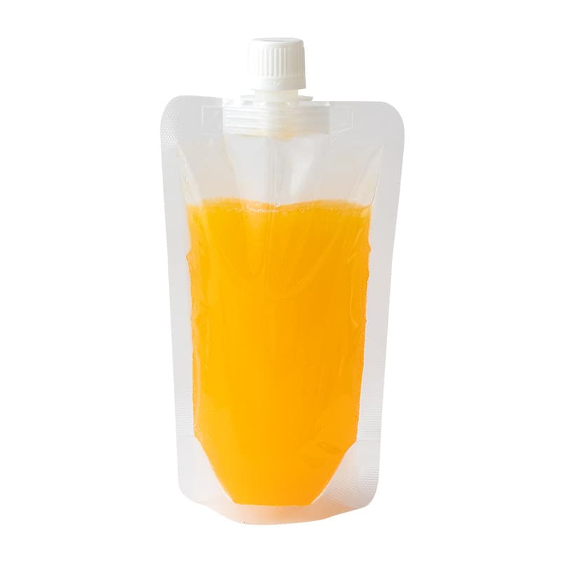 In Stock Transparent Disposable Spout Pouch for Milk Tea, Yogurt, Soy Milk, Chinese Herbal Liquid, Stand-Up Drink Pouch