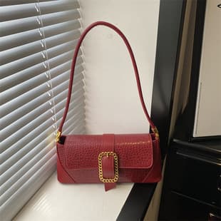 Fashionable Niche Stone Grain 2026 Summer New Style High-End Texture Simple Versatile Single Shoulder Handbag Cross-border