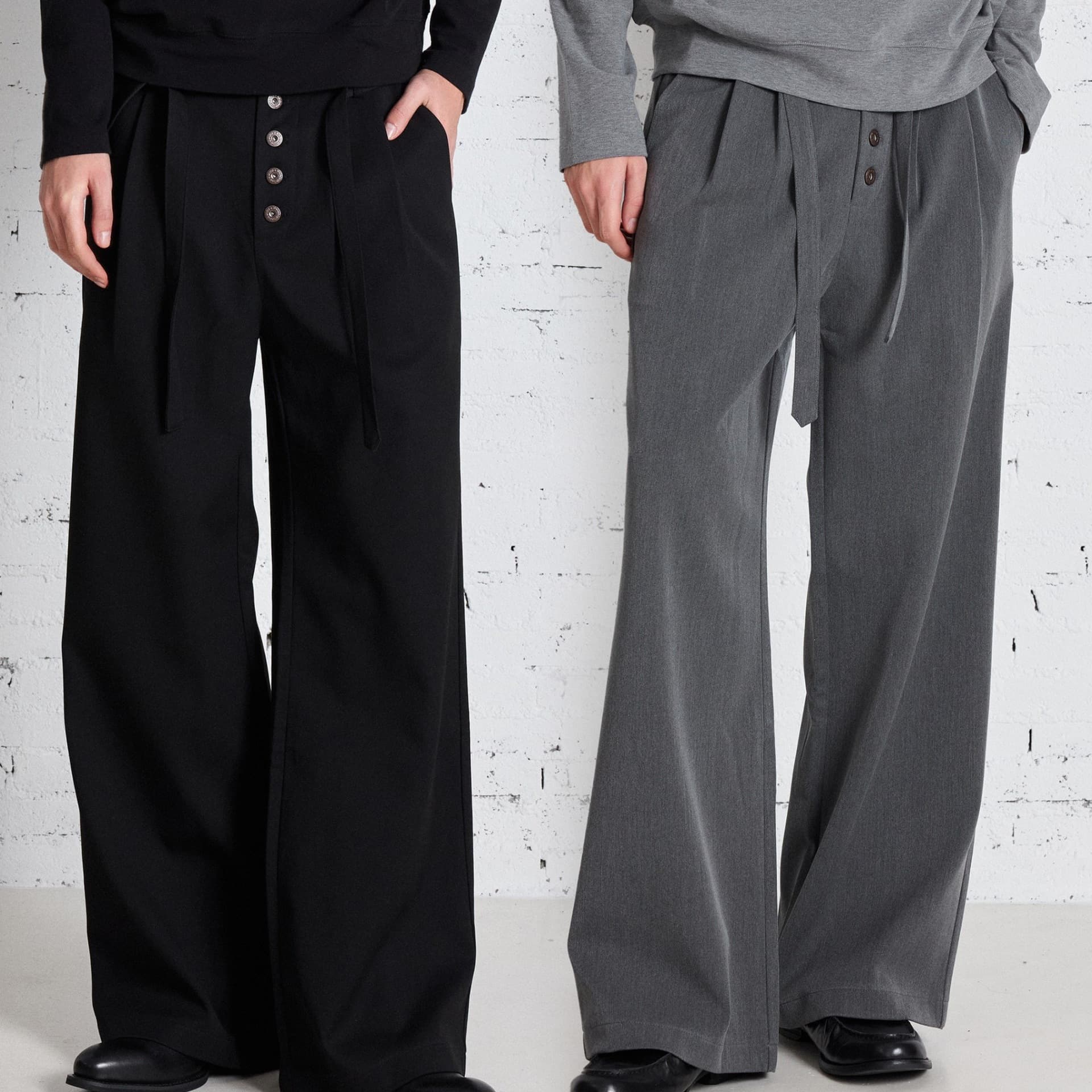 Double pleated TR buckle anti-wrinkle five-link Dongbori straight casual pants loose word A commuter sword [cross-border foreign trade wholesale]