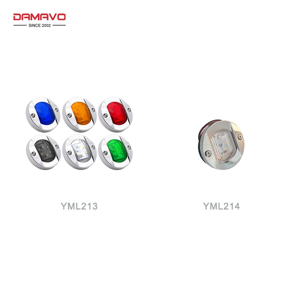 DAMAVO Truck LED Side Marker Light 12V/24V Round Signal Light Turn Signal IP65 Waterproof and Dustproof Multiple Colors Available