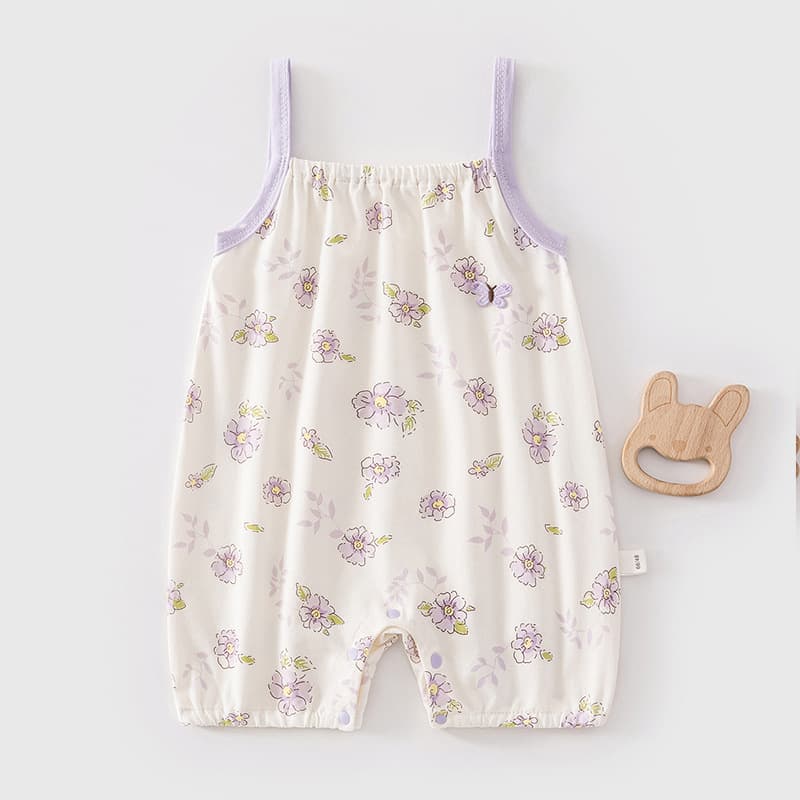 Baby sling jumpsuit summer thin baby sleeveless jumpsuit infant princess robe newborn clothes