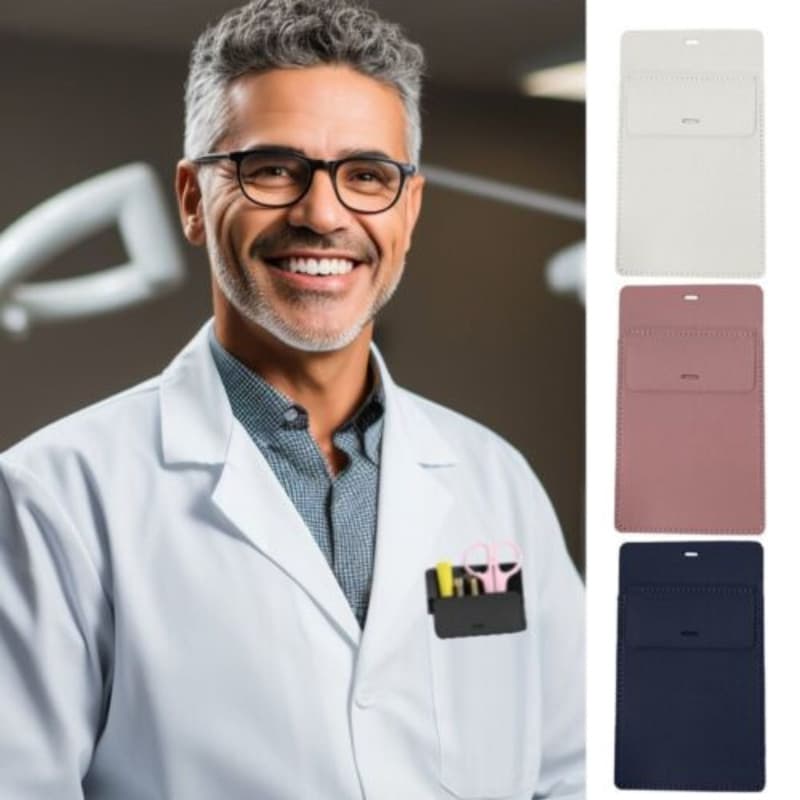 Cross-border Stock Large Capacity Thick Medical Pen Pouch Doctor Fixed Pocket Pen Clip White Coat Leak-proof Pen Clip