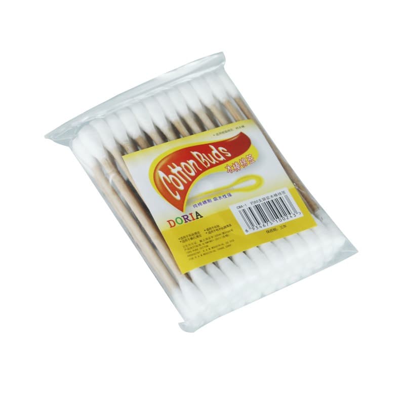 50-Piece Bag Cotton Swabs Double-Tip Disposable Household Cotton Swab Sticks Wholesale Baby Bath Ear Cleaning Makeup Remover Cotton Sticks