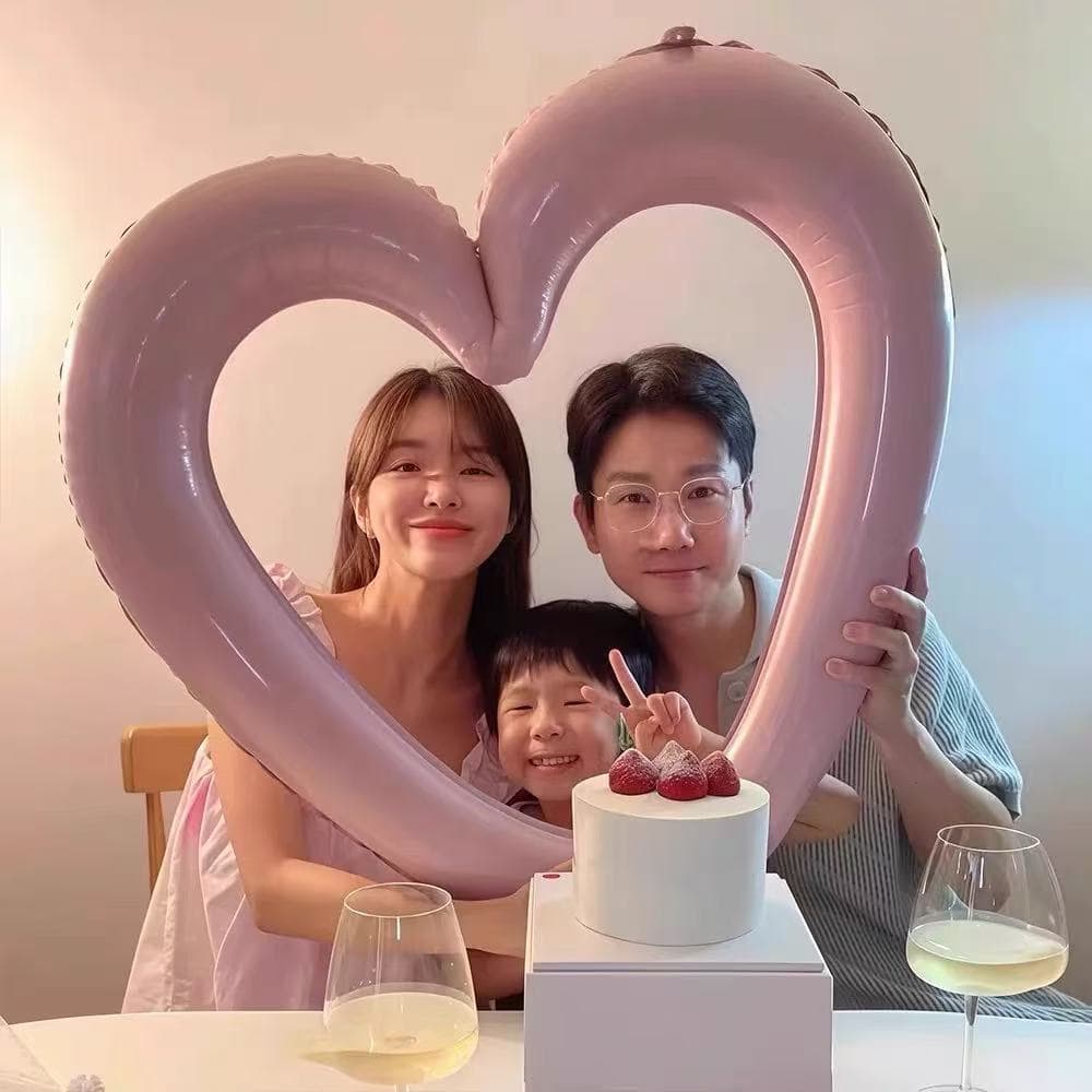 ins new 40-inch love photo frame aluminum film balloon baby birthday party decoration arrangement photo props wholesale