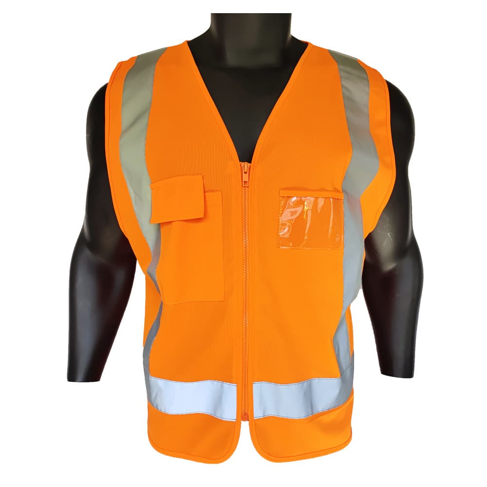 As.Nzs New Zealand Style Full Polyester Long-Tailed Swallowtail Safety Reflective Vest with Pockets