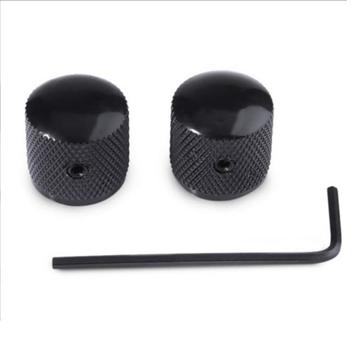 Electric Guitar Bass Knob Cap Guitar Potentiometer Hat Tone Volume Metal Knob with Screw Lock