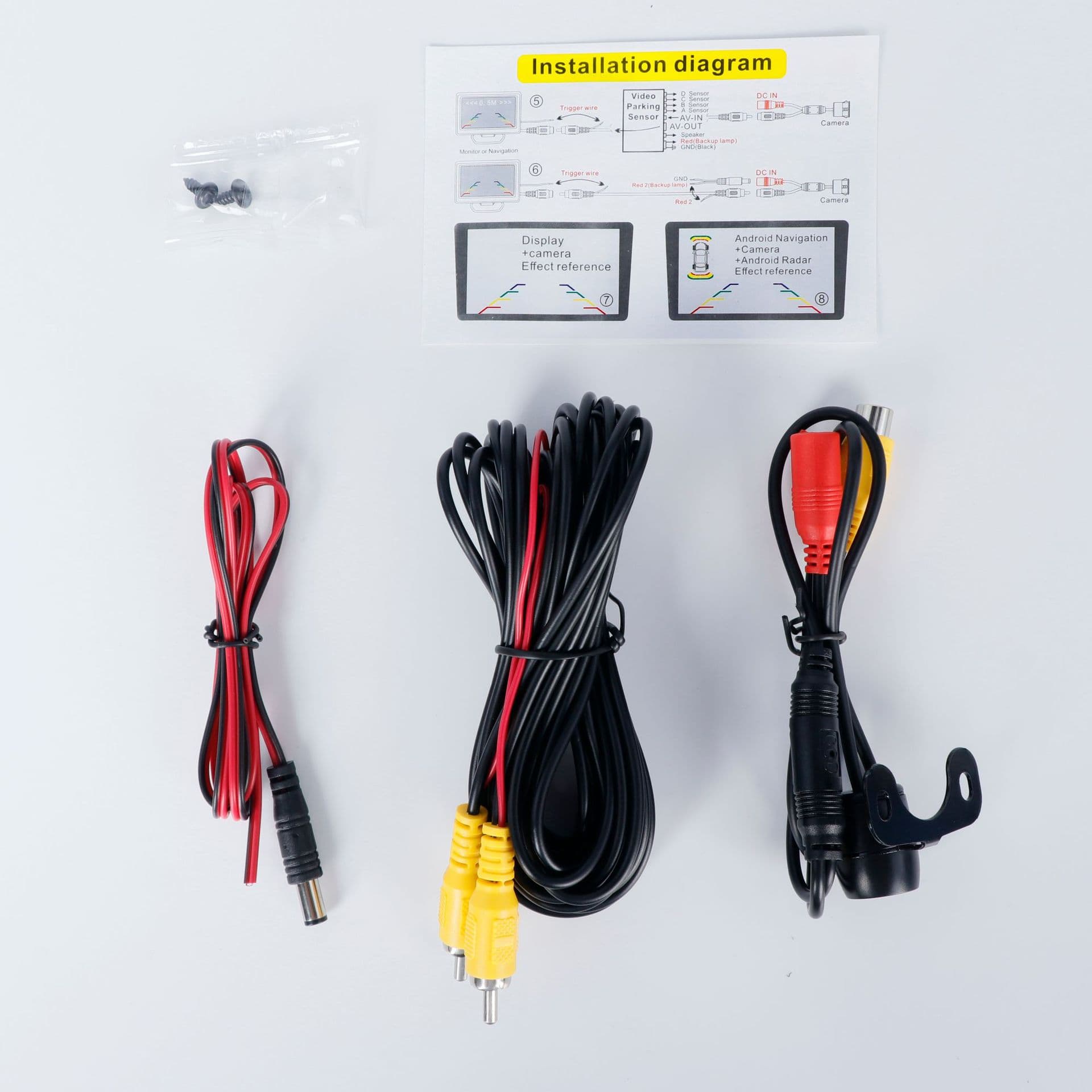 Car Reverse Camera High Definition Night Vision CCD Universal Night Vision AHD Navigation Backup Camera Vehicle Camera