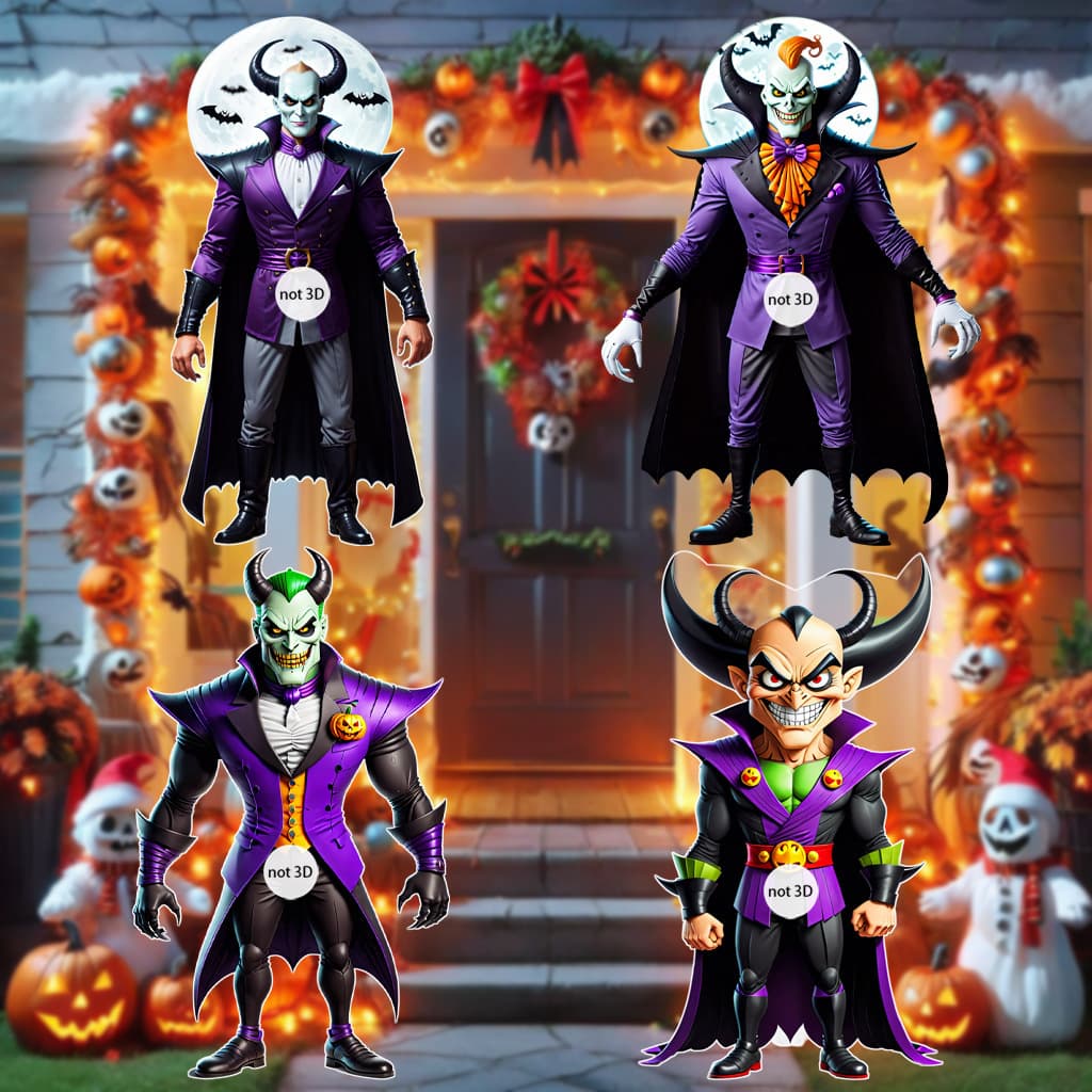 Halloween Nightmare Before Christmas Figure Pumpkin Pendant Scene Decoration Castle Vampire Atmosphere Ornament Small Hanging