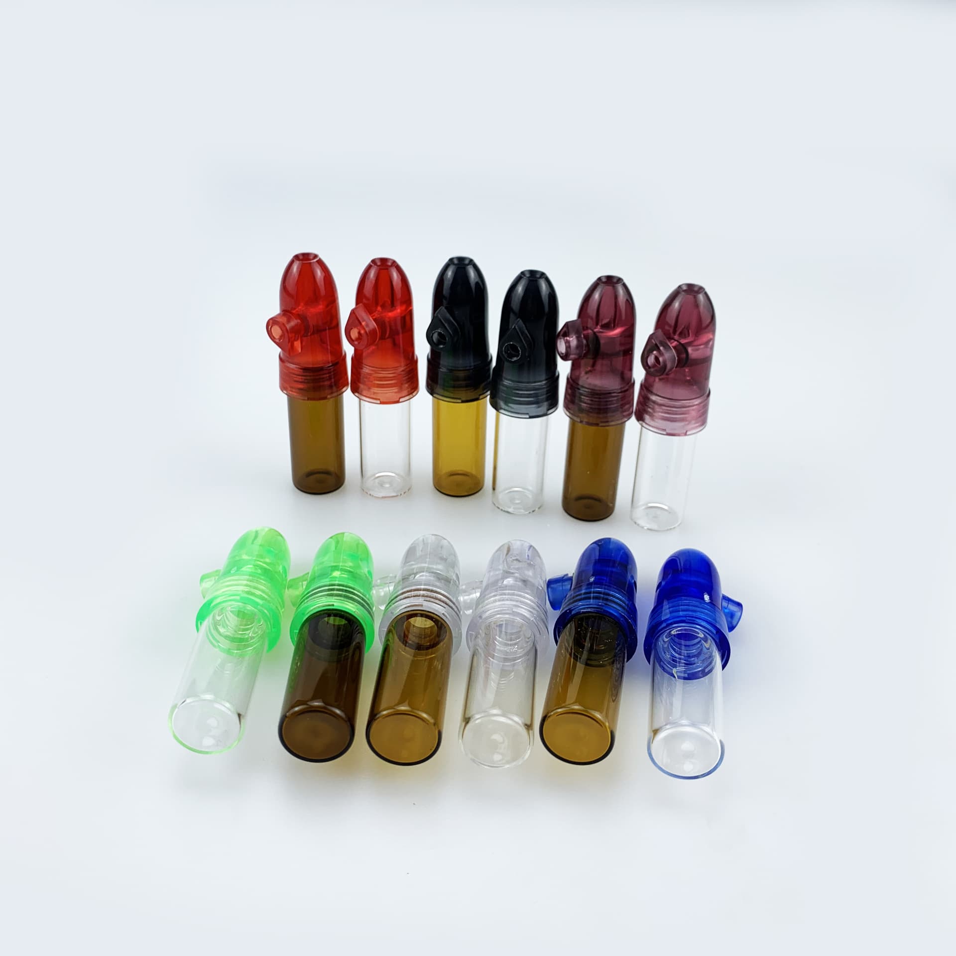 Wholesale Portable 82mm Snuff Bottle Storage Jar Sealed Waterproof Glass Bottle Medicine Box Storage Bottle Cross-Border Supply