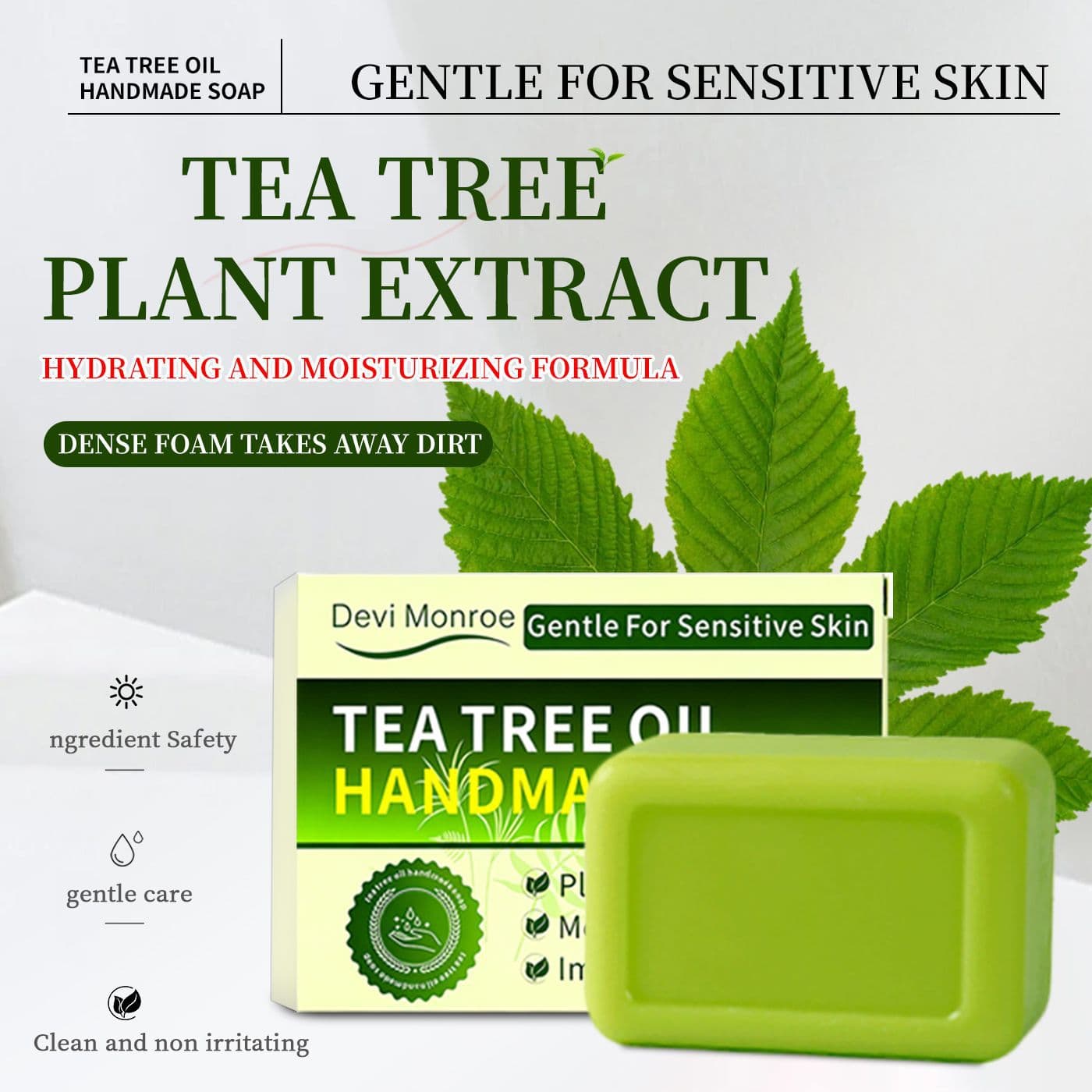 Tolnaftate Tea Tree Oil Soap - Face Body Clean Handmade Soap