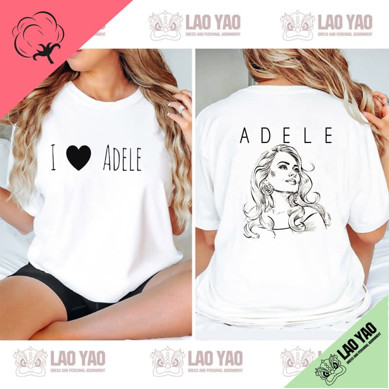 cotton Adele Rap T-Shirt Gift for Women and Man Tshirts