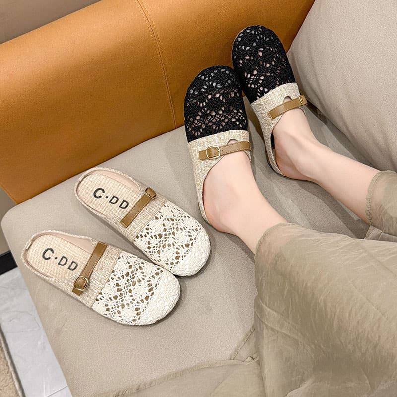 Soft-sole Fisherman Shoes, Half Slippers for Women, Summer 2025 New Style, Slip-on to Match Dresses, Breathable and Hollow Sandals