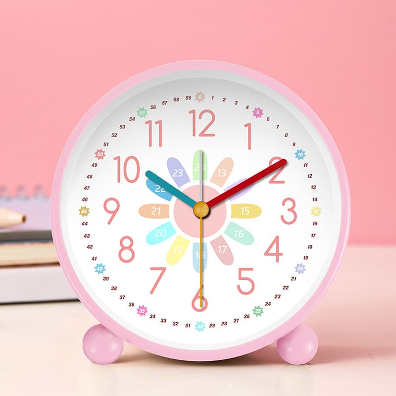 Mini Alarm Clock for Kids Early Education, Cute Cartoon Design for Living Room and Bedroom, Simple Style, Student Wake-Up Tool, Ultra-Quiet, Wholesale
