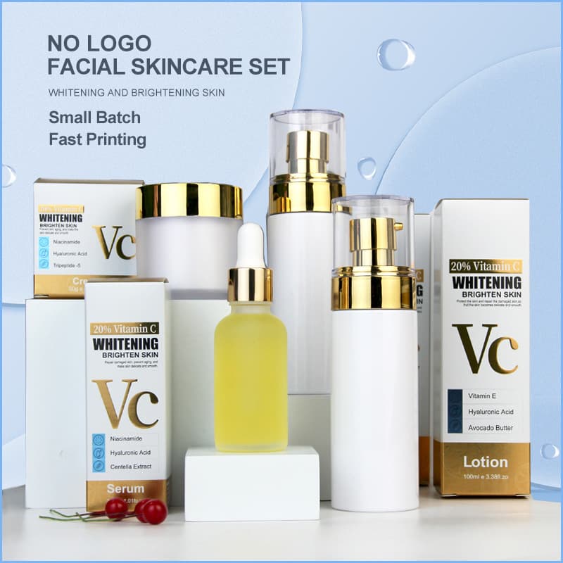 Cross-Border Foreign Trade Vc 20% Concentration Vitamin C Facial Skin Care Product 4-Piece Set Vitamin C Original Solution Wholesale to Brighten Skin Tone