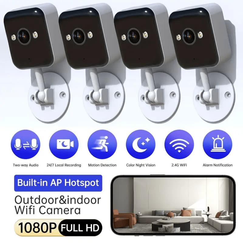 2025 New Cross-Border Drop Shipping 1080P Full HD Wireless Surveillance Camera Full Color Night Vision Cross-Border