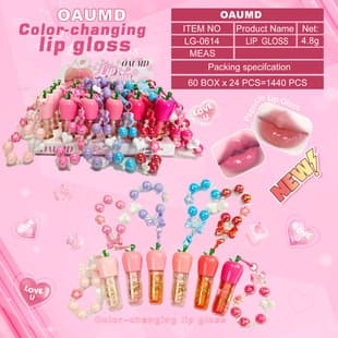 Cross-border bracelet color-changing lip oil lip gloss export large brush head new lip glaze moisturizing non-stick cup factory direct