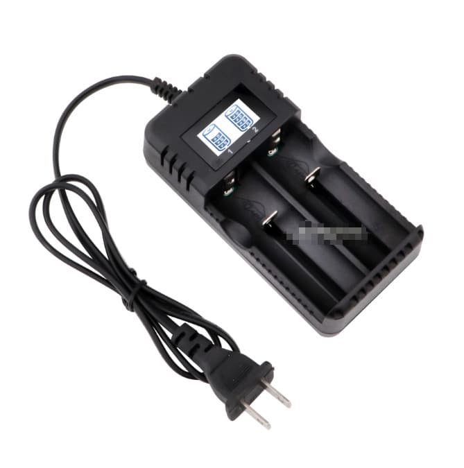 18650 Lithium Battery 4.2V Charger Dual Slots, Multifunctional Smart Display Battery Holder for 26650 Lithium Batteries