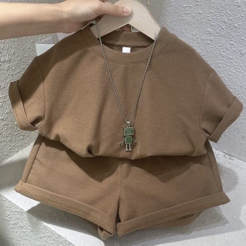 Children's T-shirt baby summer suit clothing summer style short-sleeved two-piece set