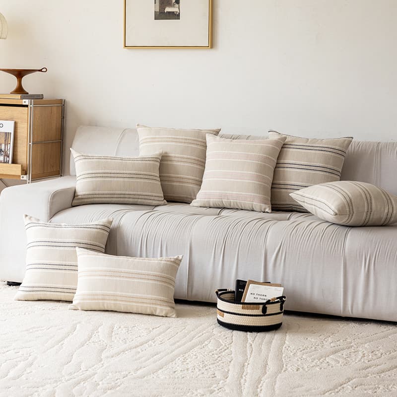 New Simple Modern Polyester Cotton Pillow Case Living Room Furniture Sofa Bedroom Advanced Sense Pillow Case Cushion Cover Wholesale