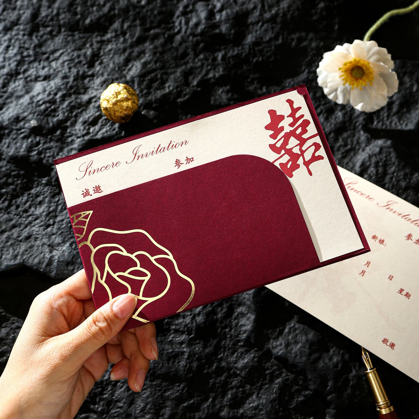 2025 new invitations, wedding invitations, high-end wedding invitations, wedding invitations, simple and elegant paper printing