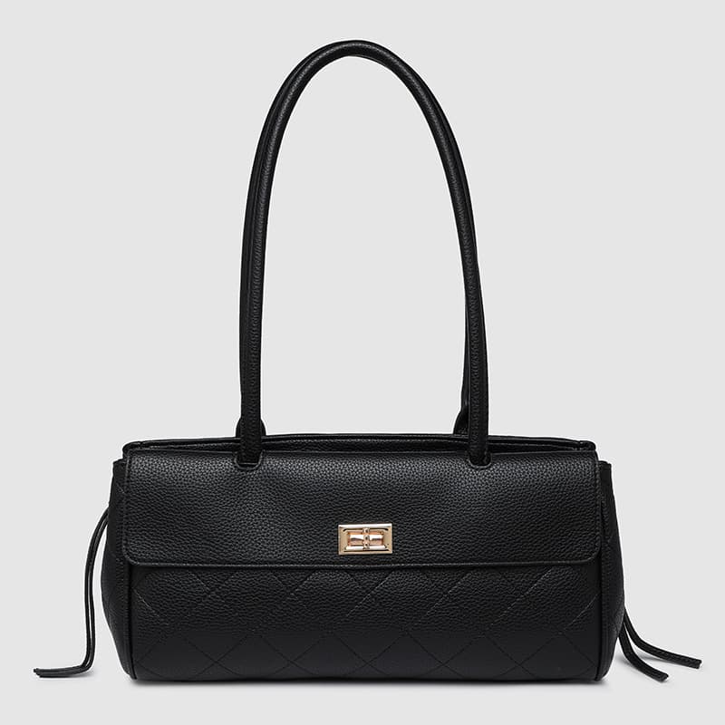 Woven Straw Canvas Bowling Handbag Quilted Commuter Chic Baguette Bag Chanel-Style New Shoulder Underarm Bag