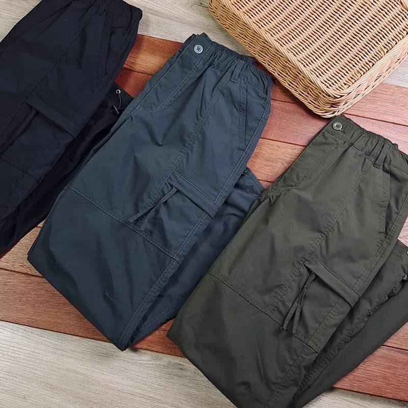 American functional quick-drying waterproof jacket men's summer thin side zipper cargo pants outdoor hiking and mountaineering pants