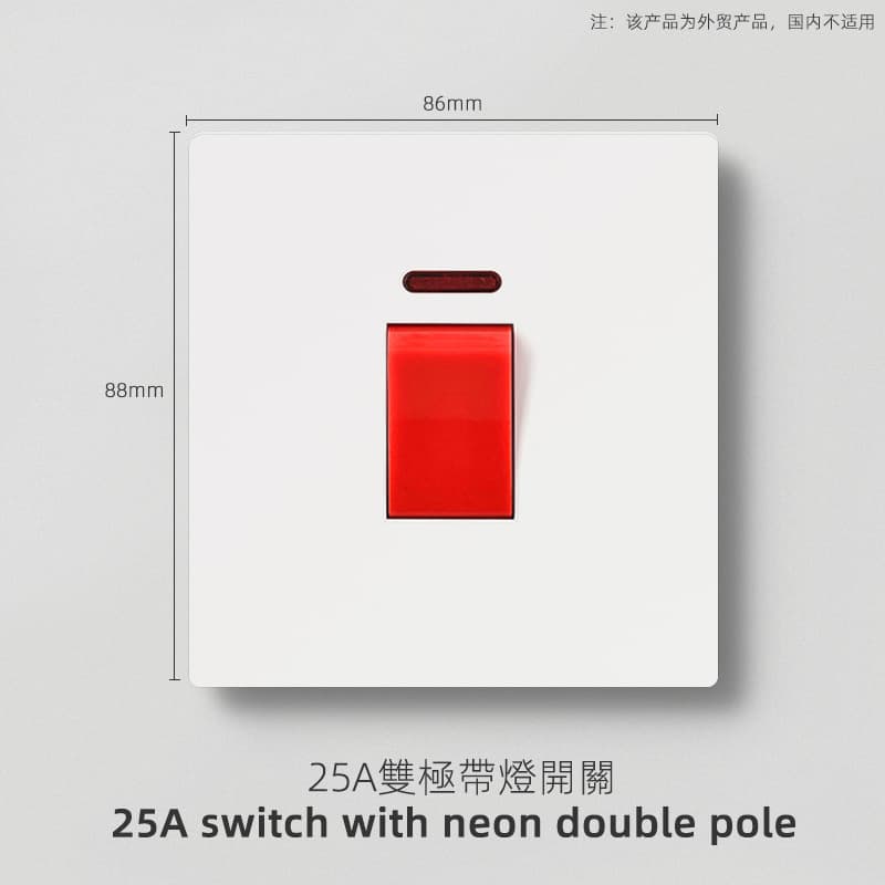 UK Standard Switch Socket British Single 13A Socket Multifunctional Five-Hole USB European French Socket 25A Switch