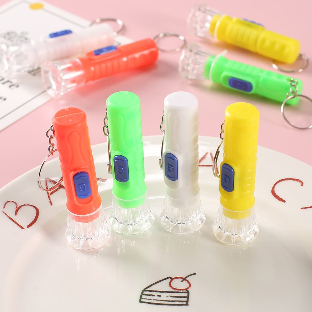 New Mini Plastic Children's Small Flashlight Transparent Crystal LED Home Portable Light