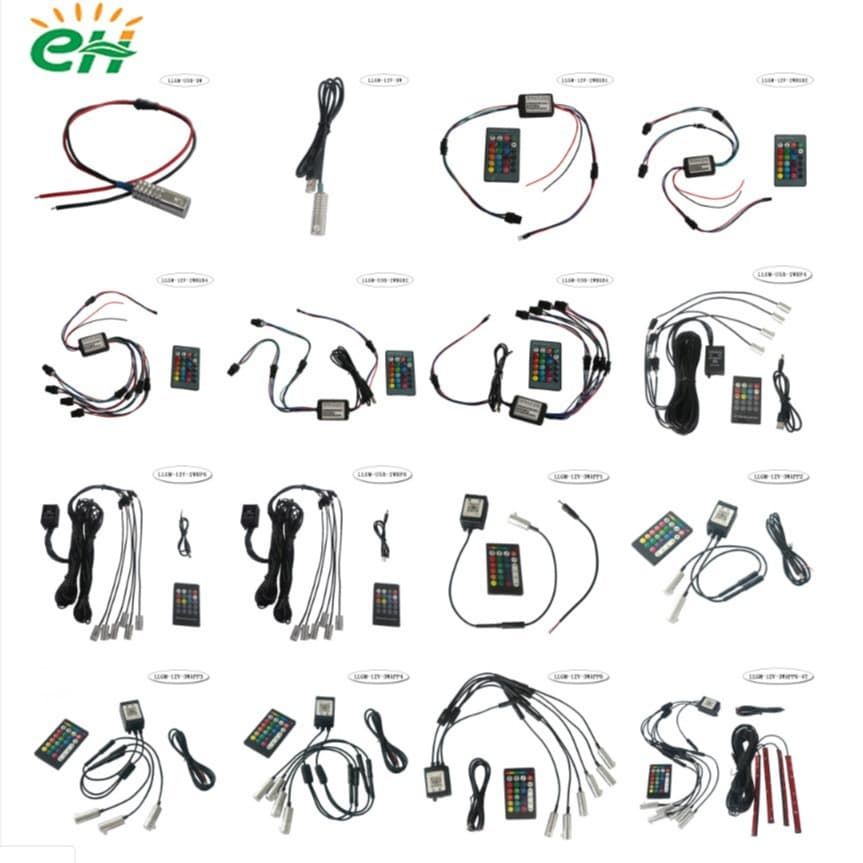 Custom light guide fiber optic light head small light source device colorful RGB color-changing ambient LED 12v USB 5v spotlight