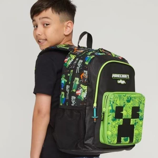 Australian Smiggle Backpack for Primary School Boys and Girls Kids Large Capacity Double Shoulder Bag Lightweight Cartoon Design Bag