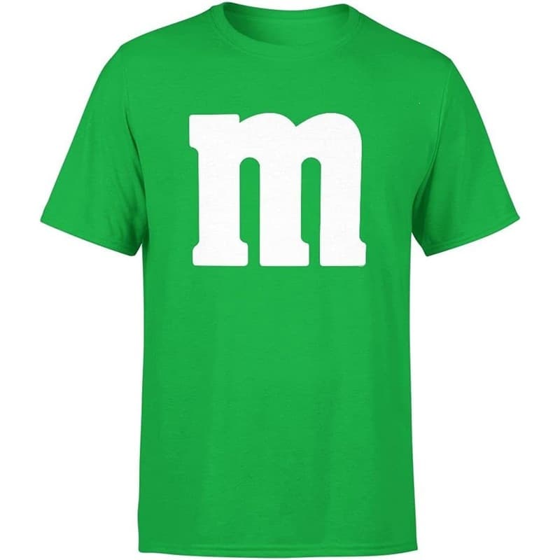 [EU Size Cotton T] Letter M Halloween Costume T-Shirt | Funny Cool Cross-Border Trendy Orange Blue