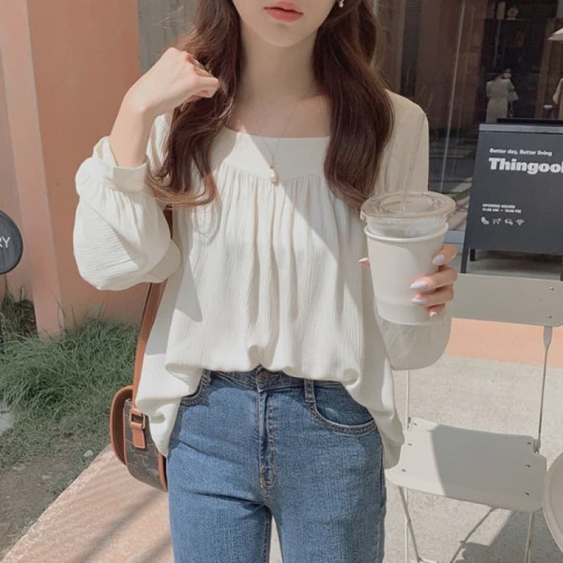 2023 Early Spring/Autumn New Style Long Sleeve Loose Top, Satin Shirt for Women, Design Niche Chiffon Blouse