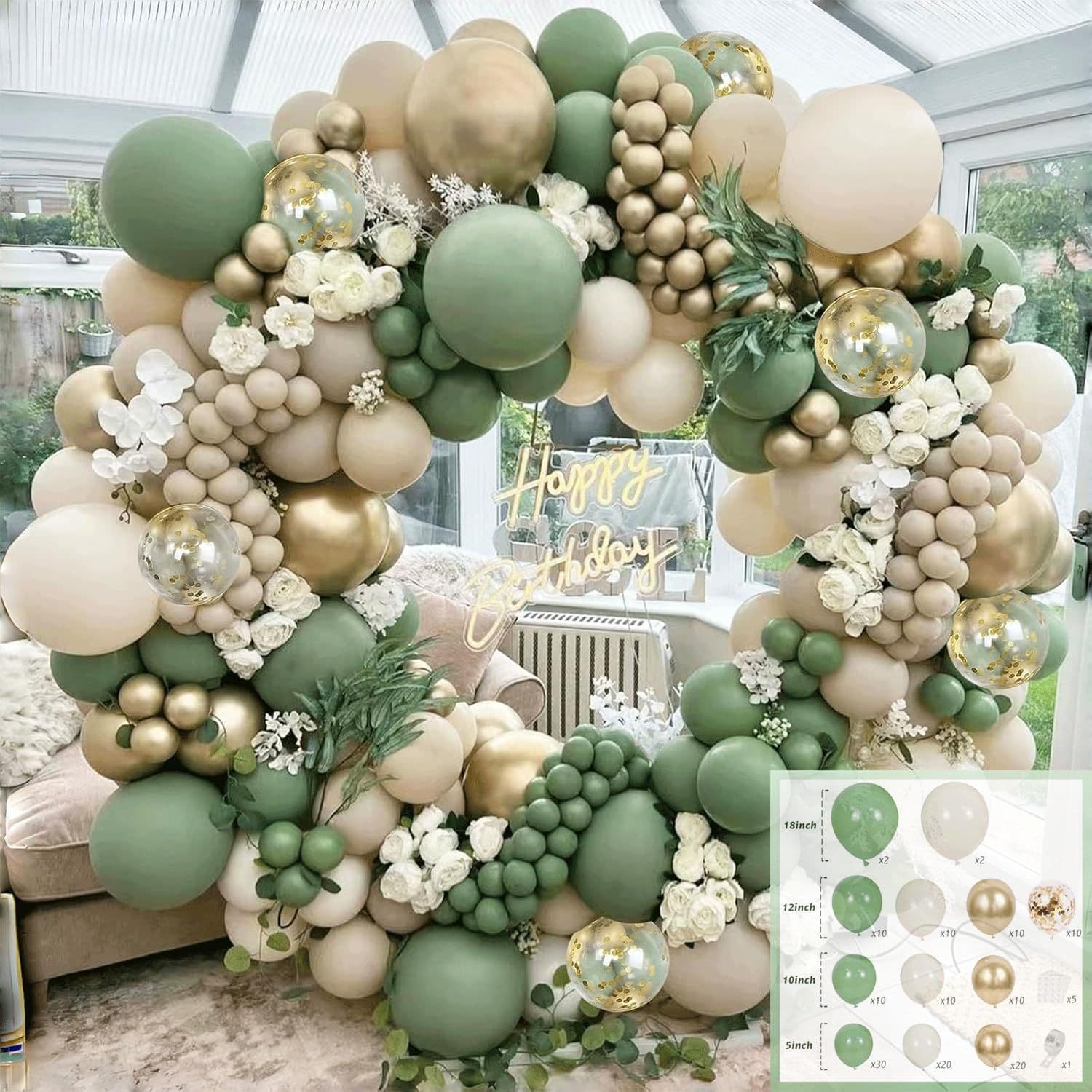 Cross-border Balloon Set Birthday Decoration Party Balloon Garland Kit
