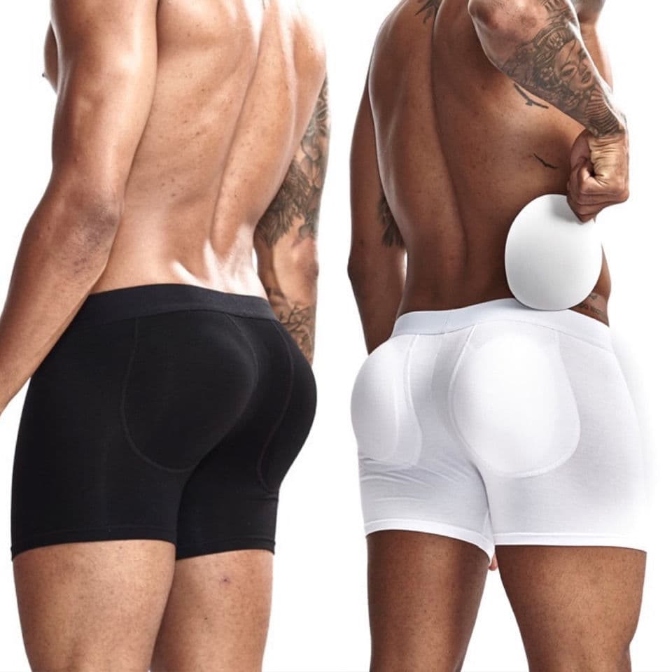 JOCKMAIL Men's Butt Lifting Briefs Flat Angle Underwear Removable Cup Pad Breathable Comfortable Cotton Low Waist Briefs