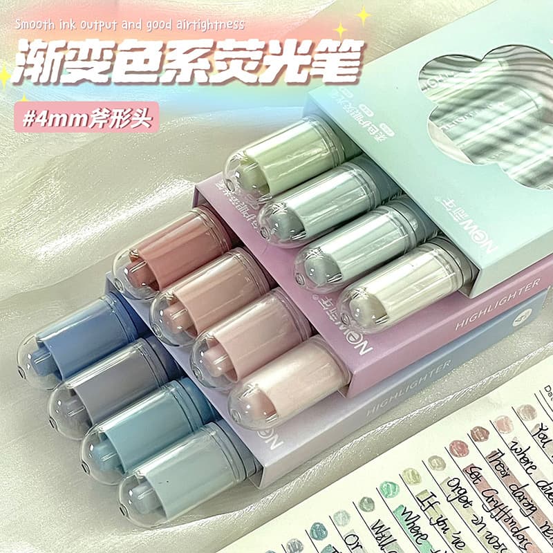 ins high-looking highlighter classroom note marking pen quick-drying and paper-proof student notebook hook line pen