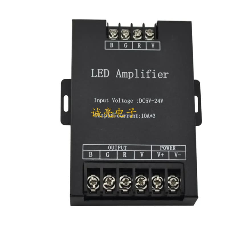360W Metal Shell Amplifier 30A Amplifier Signal Amplifier LED Controller RGB Synchronous Amplifier