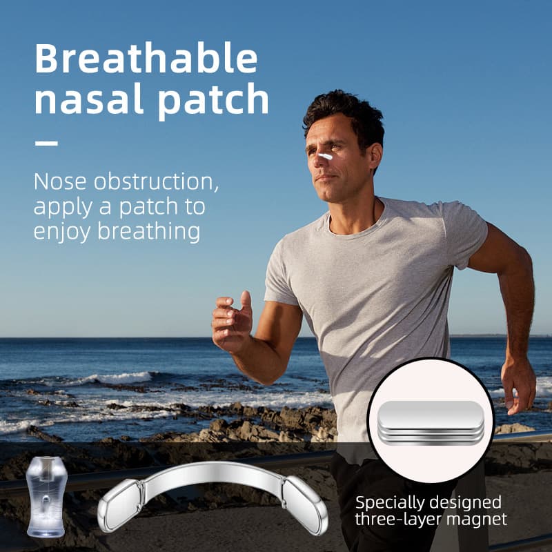 Magnetic nasal dilator, metal anti-snoring sleep breathing stainless steel dilator for exercise ventilation and nasal care.