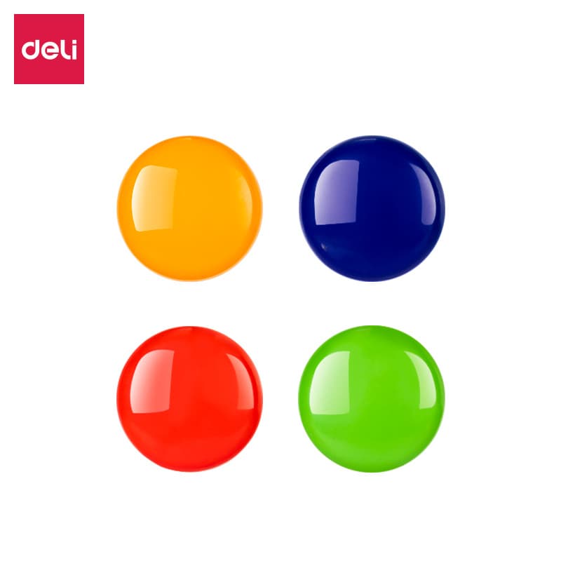 Deli 8725 barrel magnetic nails color whiteboard magnetic buckle magnet/magnetic particles 48 grains diameter 30mm