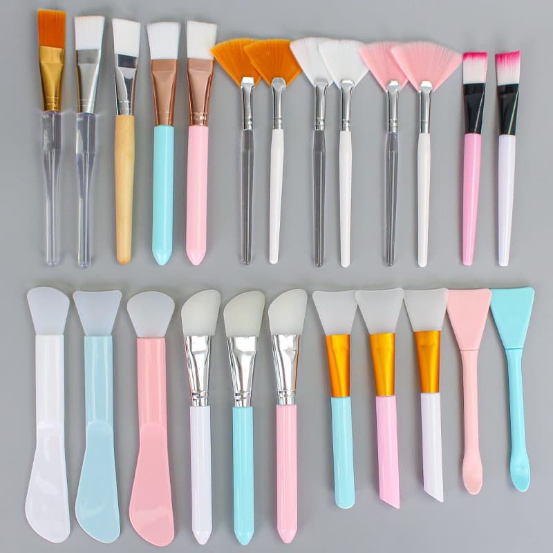 Beauty Silicone Brush Mask Brush Plastic Makeup Brush Soft Hair Brush Mud Mask Beauty Makeup Tools Fan-shaped Fruit Acid Brush