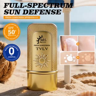 Cross-border TVLV Gold Sunscreen SPF50+ PA++++ Lightweight Moisturizing UV Protection Long-Lasting Travel-Friendly