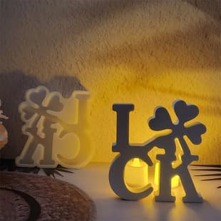 S0980 St. Patrick's Day Lucky Ornament Desktop Decoration Cement Plaster Mold DIY Silicone Mold