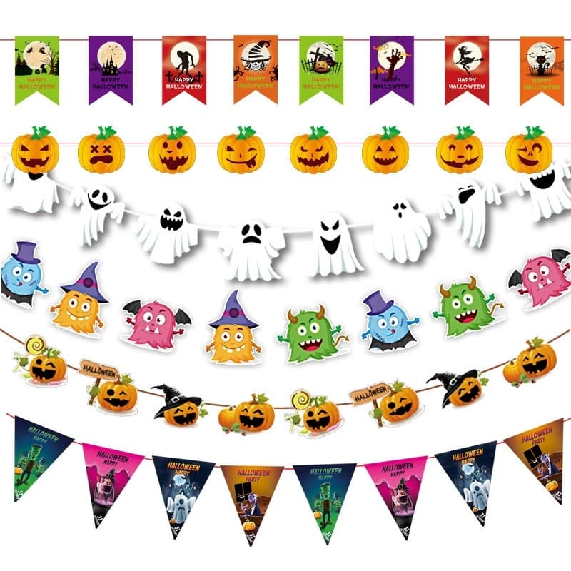 Cross-border Halloween decorations, banners, shopping mall/shop/bar/KTV atmosphere decorations, Halloween parties