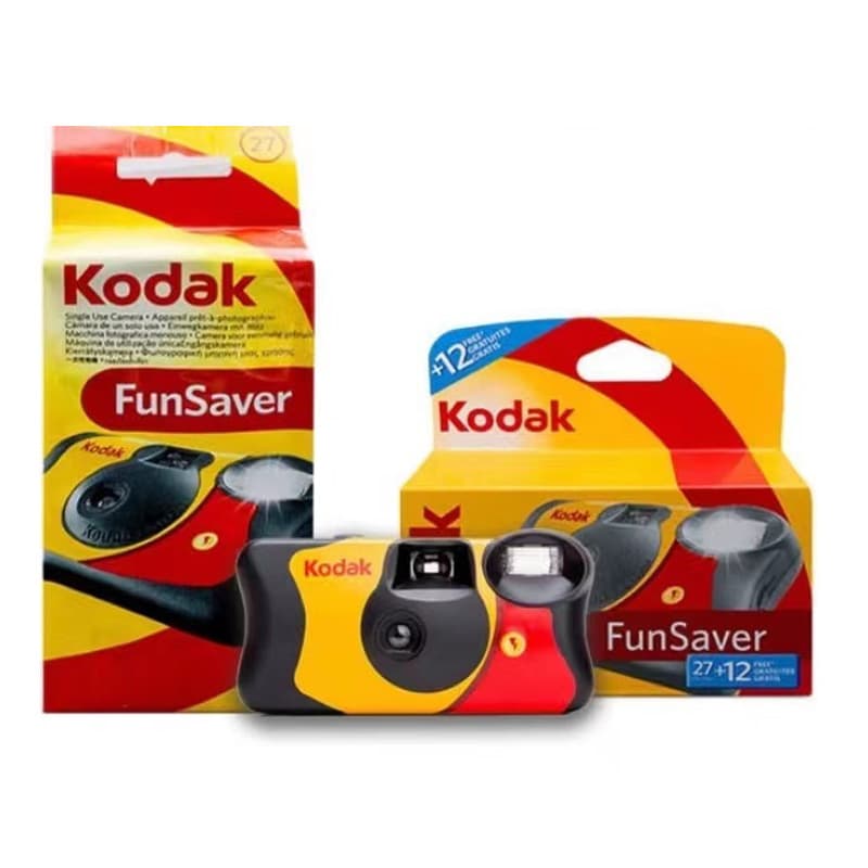 Original US Kodak Funsaver Single-Use Camera with Flash, Includes 39 Exposures Film