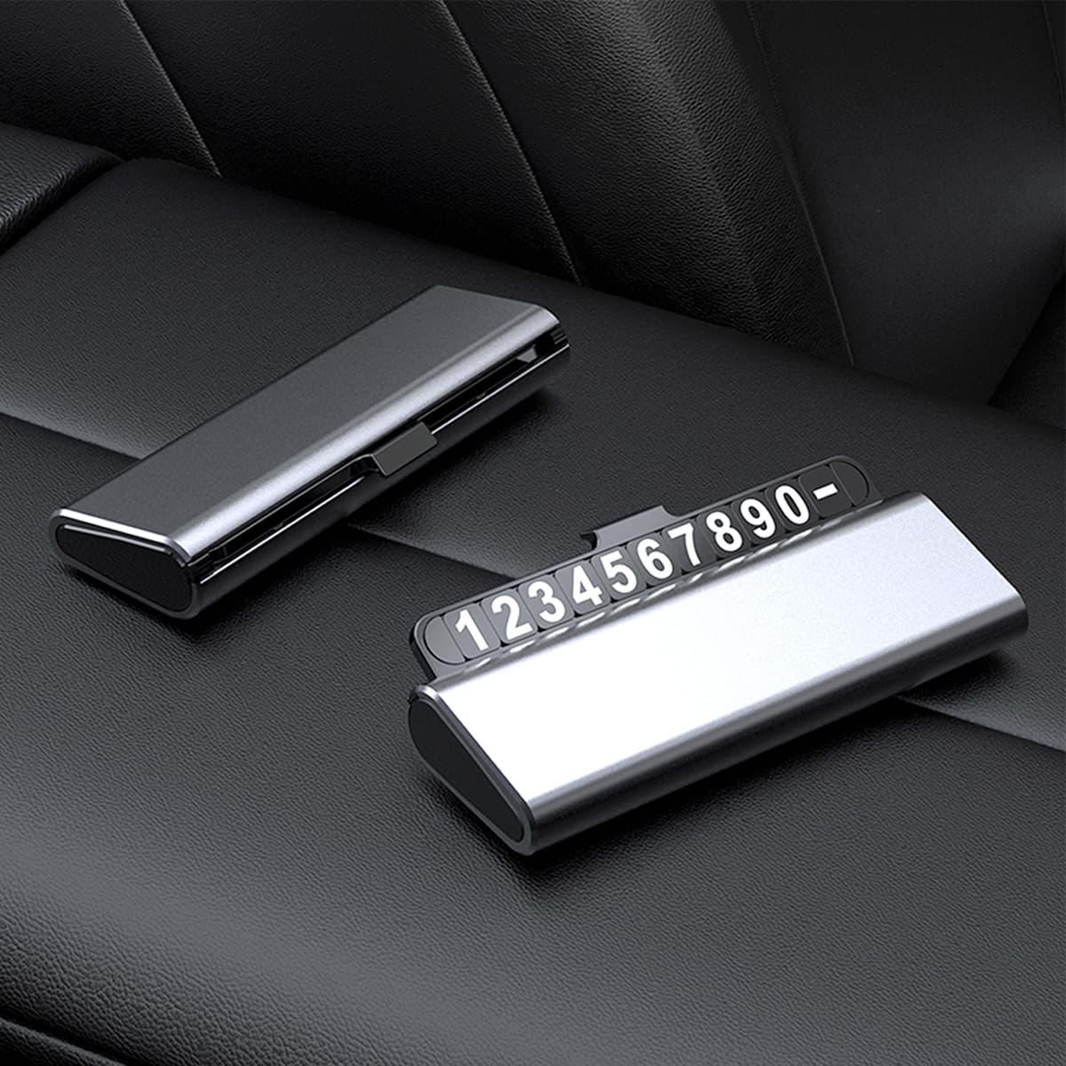 Temporary car parking number plate, mobile phone number plate, high-end alloy custom LOGO car moving number plate, parking plate
